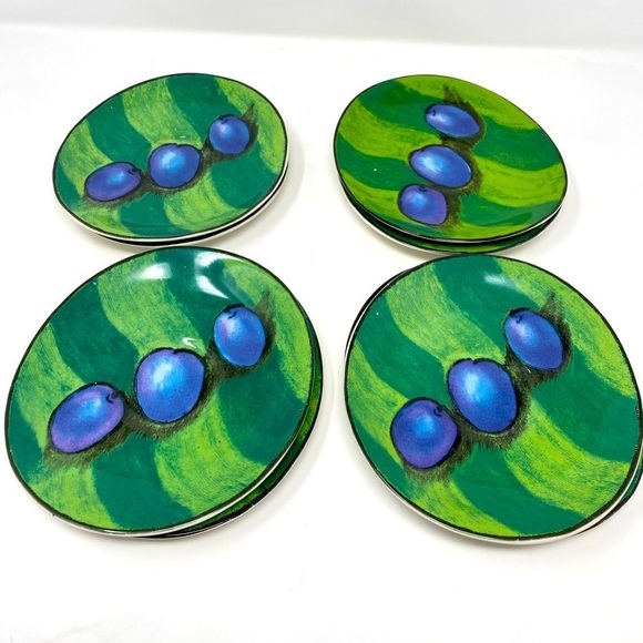 Other - Set of 8 Vintage Misono Tuscany Oval Shaped Plum Saucers/Plates